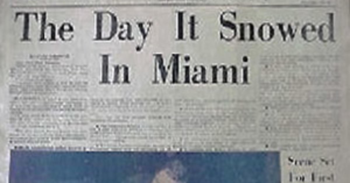 Allow it snow, allow it snow, allow it snow? It did 47 several years ago in South Florida