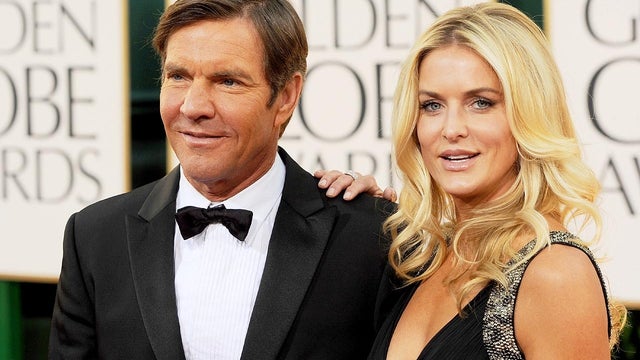 Dennis Quaid and wife Kimberly Quaid arrive at the 68th Annual Golden Globe Awards in 2011. 