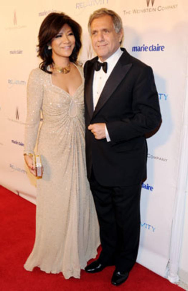 BEVERLY HILLS, CA - JANUARY 16: TV personality Julie Chen and President and Chief Executive Officer of CBS CorporationLeslie Moonves arrive at Relativity Media and The Weinstein Company's 2011 Golden... Read more By: Frazer Harrison 