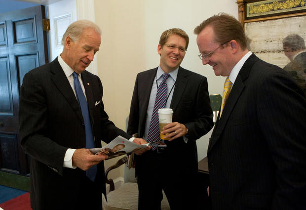 Joe Biden, Jay Carney and Robert Gibbs 