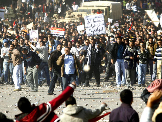 Cairo protesters clash Feb. 2, 2011 