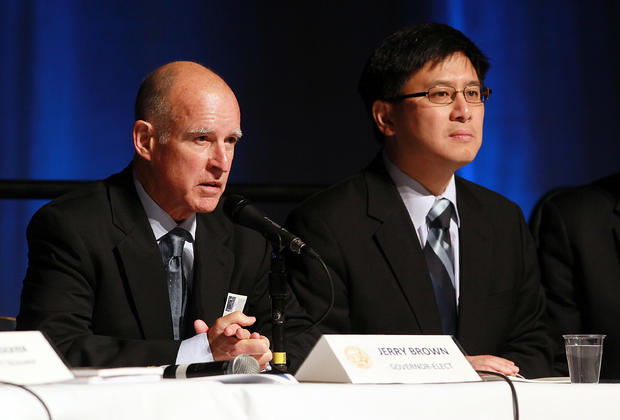 Governor Jerry Brown and Controller John Chiang Hold Meeting On California Budget Deficit 