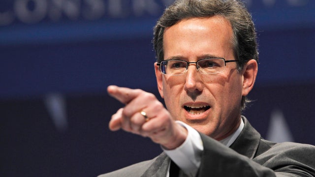Former Pennsylvania Sen. Rick Santorum addresses the Conservative Political Action Conference  