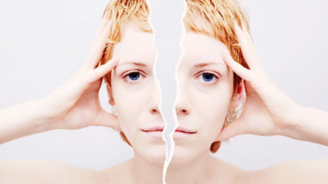 seizure, split, head, woman, crazy, mental, stock, 4x3 