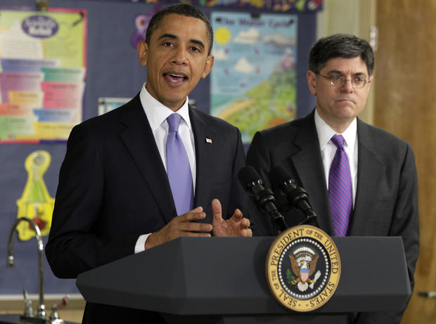 President Obama with Office of Management and Budget Director Jacob Lew 