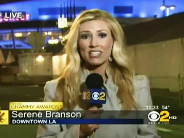 Serene Branson reports after the 2011 Grammy Awards in Los Angeles, Calif on Feb. 14, 2011. 