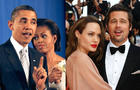 President Barack Obama, Michelle Obama,Angelina Jolie and Brad Pitt 