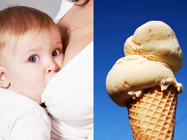 breast feed, ice cream, baby gaga, generic, 4x3 