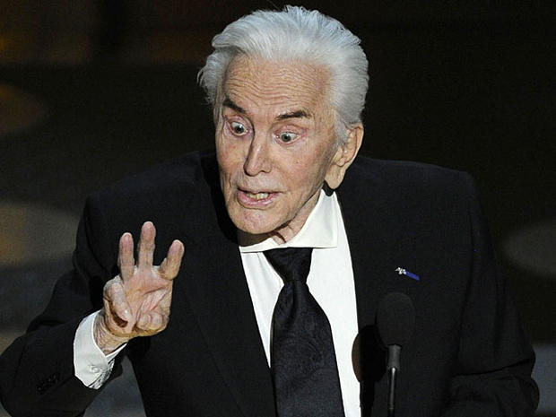 Actor Kirk Douglas presents the award for best supporting actress during the 83rd Academy Awards on Feb. 27, 2011, in Los Angeles. 