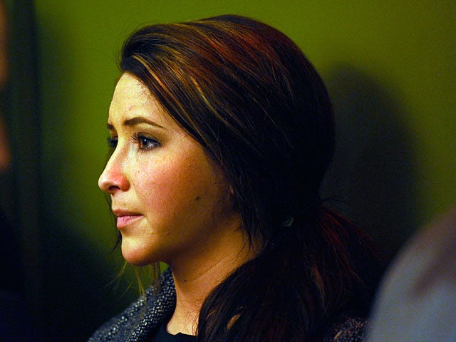  Bristol Palin reacts to her mother's speech during the Reagan 100 Opening Reception and Dinner  at the Reagan Ranch Center on Feb. 4, 2011 in Santa Barbara, Calif. (Photo by Kevork Djansezian/Getty Images)  