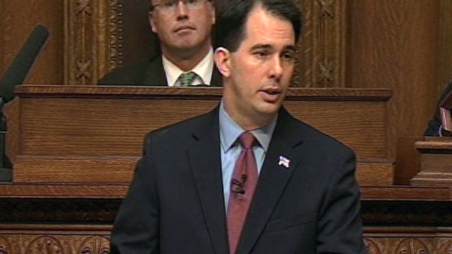 Wisconsin Gov. Scott Walker delivers his first budget address 