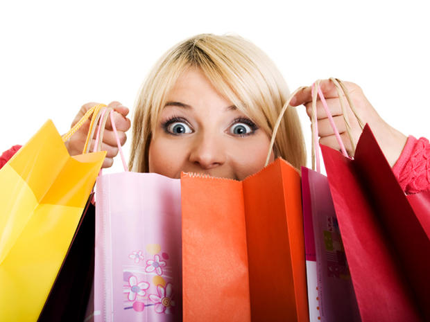 Excited Shopping Woman 