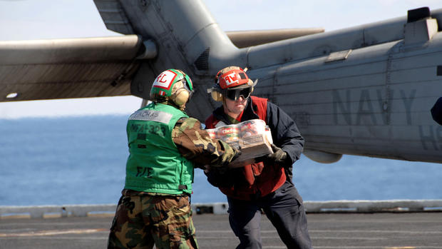 U.S. relief crews in Japan 