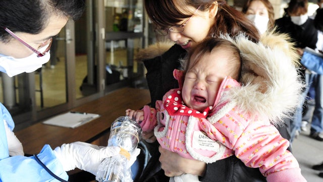Baby screened for radiation 