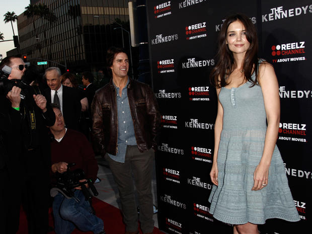 Katie Holmes and Tom Cruise at premiere of "The Kennedys" 