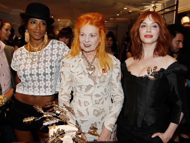 Kelis,  Vivienne Westwood, and Christina Hendricks at Westwood celebration in L.A. 