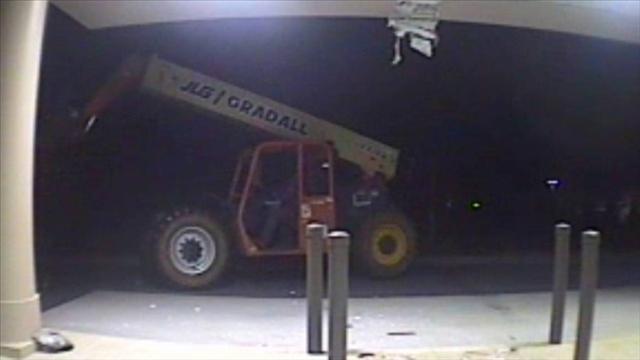 Forklift taken from church, then used to steal ATM  