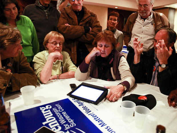 JoAnne Kloppenburg supporters watch election results in Wisconsin 