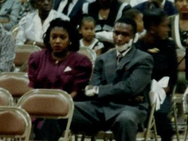 Robert and Theresa Carter at funeral for victims. 
