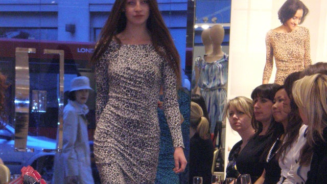 L.K. Bennett Model in Leopard Dress 