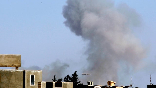 Smoke rise from Tripoli 