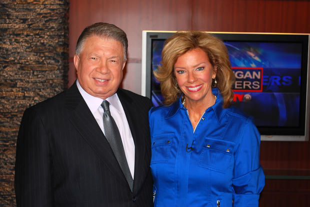 Ken Rogers and Carol Cain on Michigan Matters set at WWJ-TV CBS Detroit 
