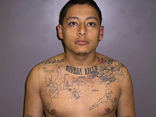 Calif. gangster with crime scene tattoo gets 65-to-life for murder - CBS  News