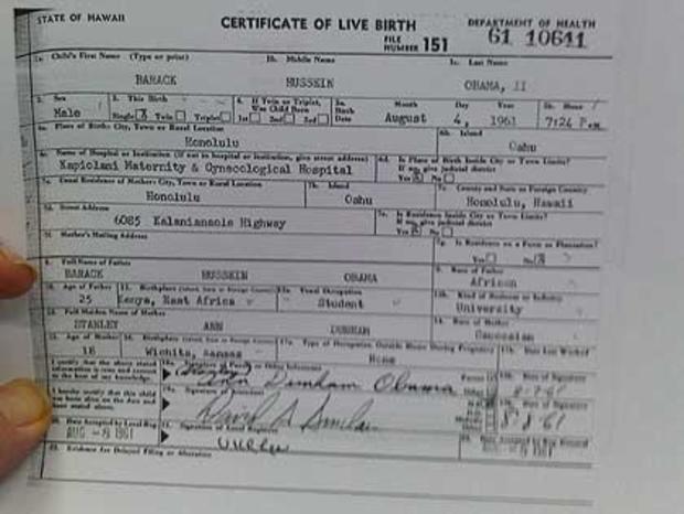 Obama Birth Certificate 