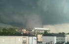 tornado threatens Bryant-Denny Stadium in Tuscaloosa, Alabama. 