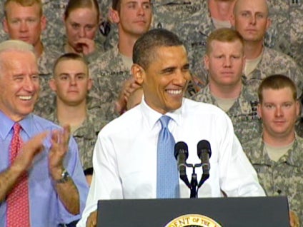 Obama Adresses the troops 