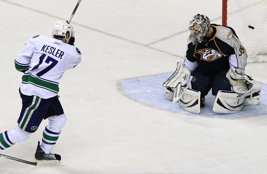 Vancouver Canucks center Ryan Kesler 