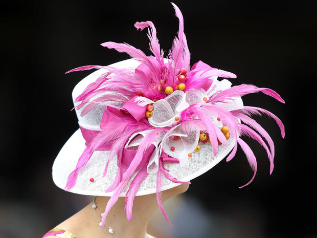 A fan wears a hat during the 137th Kentucky Derby at Churchill Downs on May 7, 2011, in Louisville, Ky. 