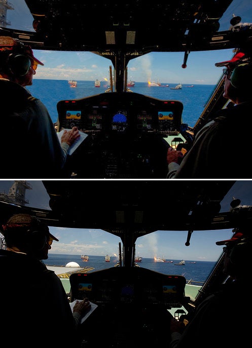 Edited photo from BP oil spill in the Gulf of Mexico 