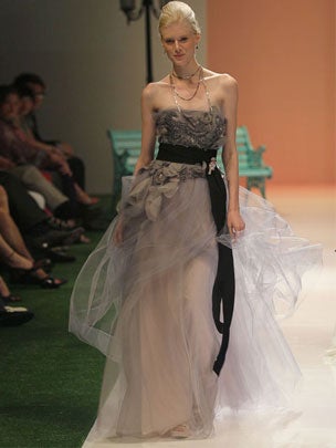 Runway looks from Tiffany & Co. by Vera Wang at the Audi Fashion Festival 