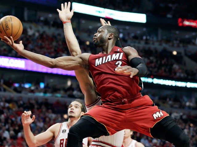 Dwyane Wade goes up for a shot  