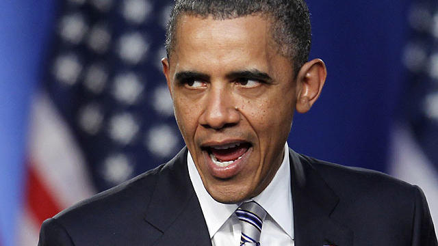 President Barack Obama addresses an audience during a campaign fundraising event, in Boston, May 18, 2011.  