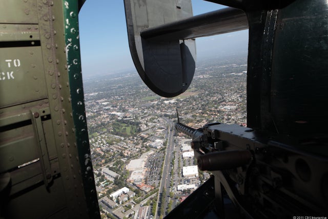 Machine gun and view of tail 