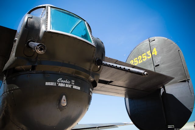 Tail guns on B-24 