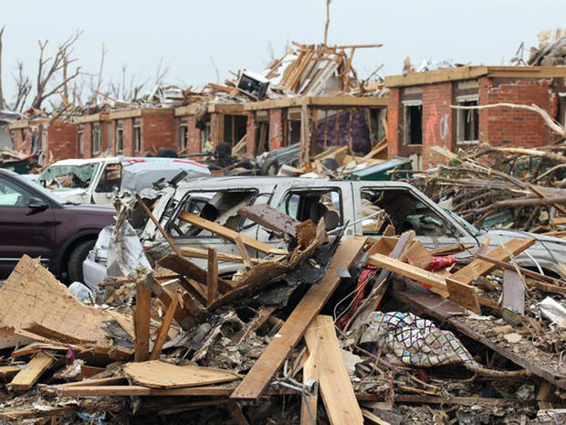 The Hampshire Estates apartment complex was destroyed by the tornado in Joplin, Missouri.  Sandy Snodgrass, the landlord, was stunned when she saw this for the first time.  