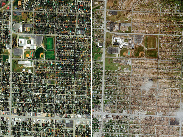 Joplin Mo before and after tornado 