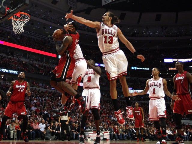 LeBron James is on the receiving end of a flagrant foul  