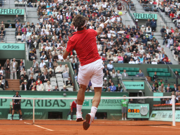 Roger Federer against Janko Tipsarevic 