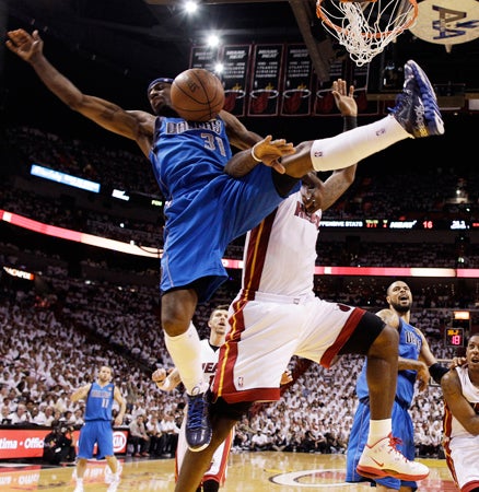 Jason Terry has his shot broken up 