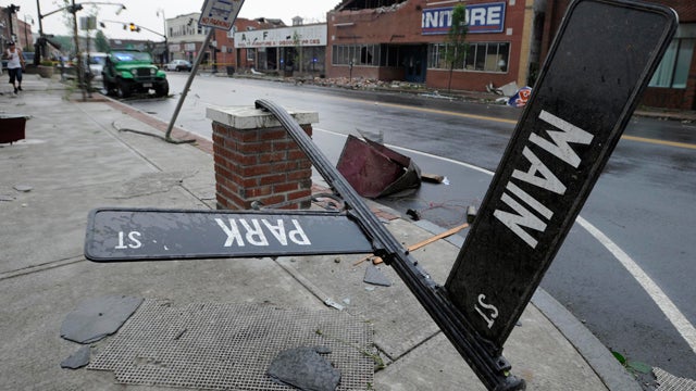 Storm damage in Springfield 