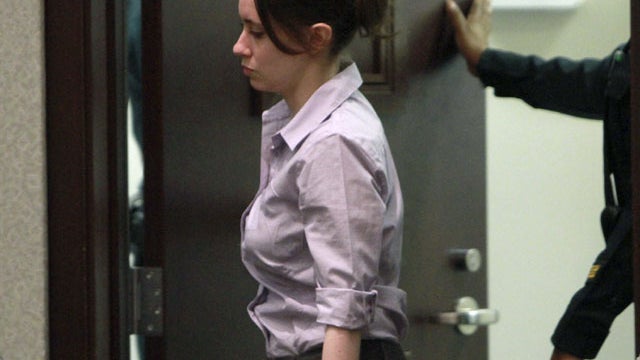 Casey Anthony stares after a spectator interrupts during jury selection in her trial at the Pinellas County Criminal Justice Center in Clearwater, Fla. Friday, May 20, 2011. Anthony is accused of killing her 2-year-old daughter Caylee in 2008. (AP Photo/G 