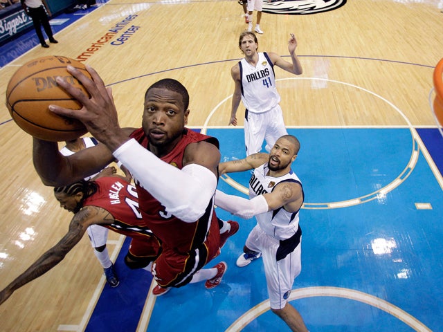 Dwyane Wade goes up for a shot 
