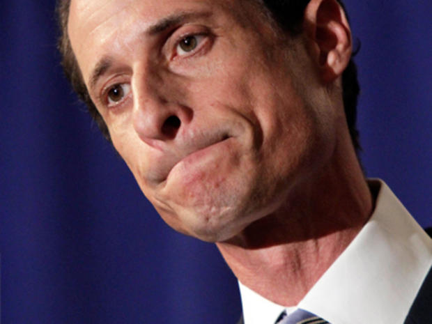U.S. Rep Anthony Weiner, D-N.Y., addresses a news conference in New York, Monday, June 6, 2011. After days of denials, a choked-up New York Democratic Rep. Anthony Weiner confessed Monday that he tweeted a bulging-underpants photo of himself to a young wo 