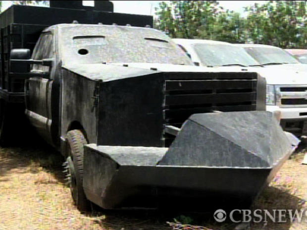 Mexico's Defense Department, SEDENA released this image of a makeshift truck after it was seized June 4, 2011. 