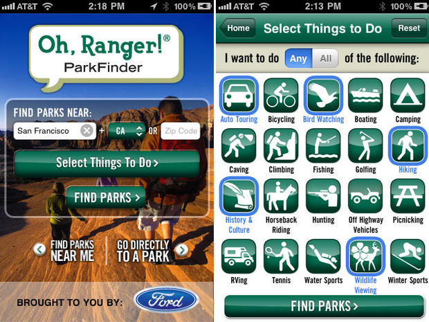Oh, Ranger! ParkFinder app 