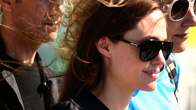 American actress and Goodwill Ambassador for the United Nations High Commissioner for Refugees (UNHCR) Angelina Jolie arrives at Hatay's airport in Turkey on June 17, 2011. 